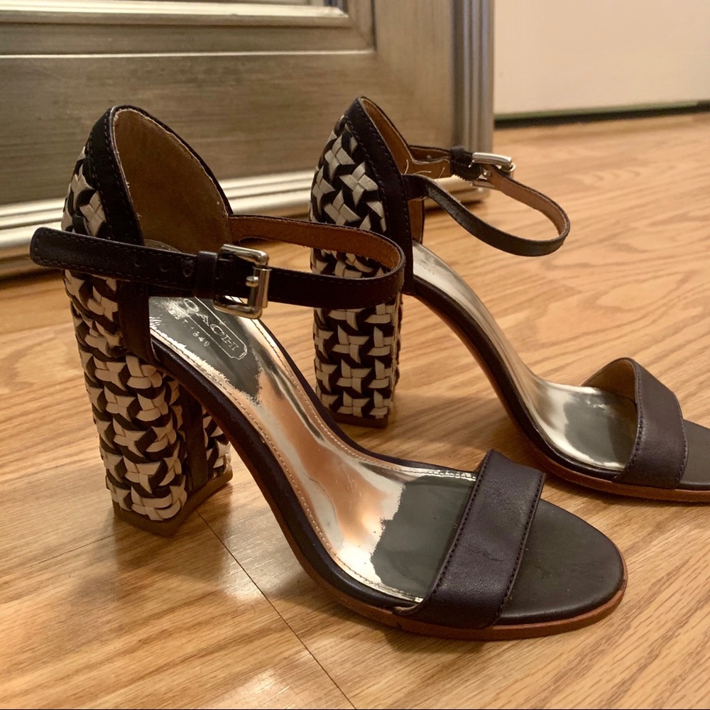 Block Heel Coach Sandals